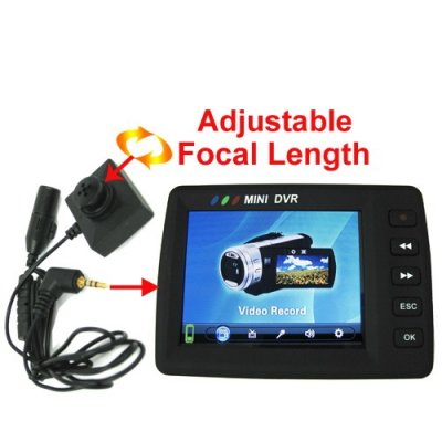 2.5 Inch LCD Screen Mini Spy DVR with Pinhole CCD Camera